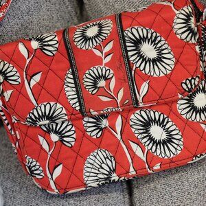 Vera Bradley Quilted Bag – Bold Red Floral Print, Like New